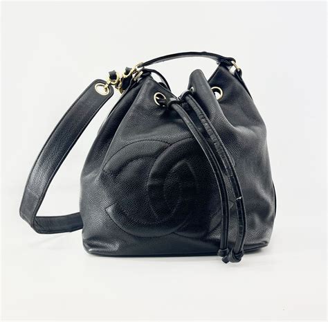 chanel drawstring bucket bag with chain strap|chanel bucket bag vintage.